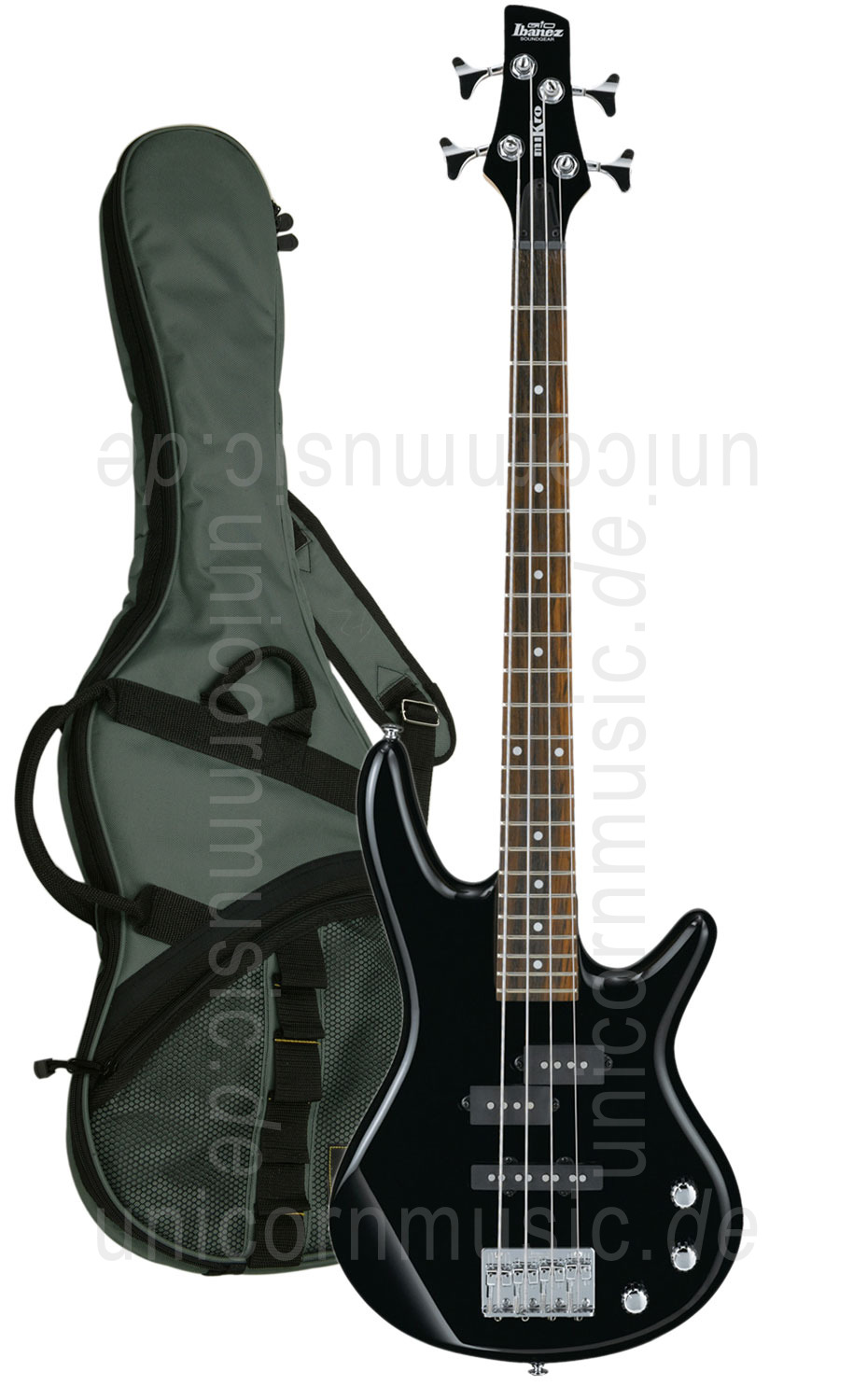 Children's Electric Bass IBANEZ GSRM20 BKN Black + gigbag short