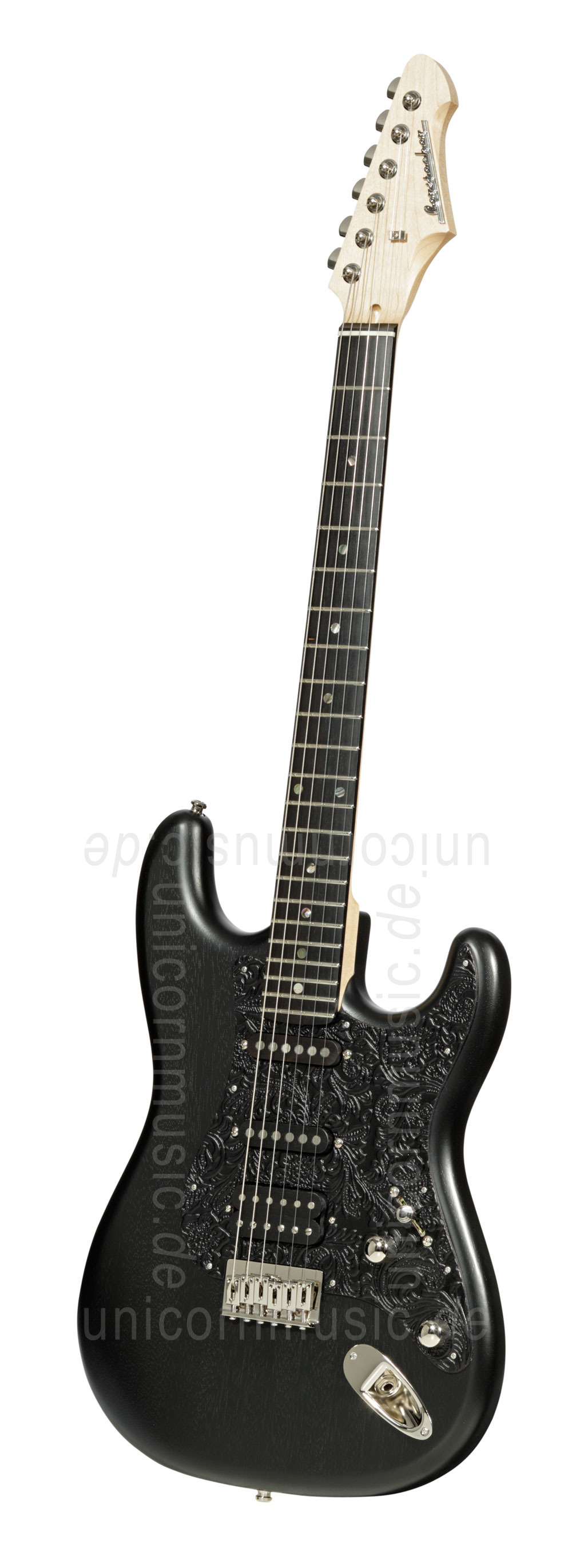 to article description / price Electric Guitar BERSTECHER Vintage 2018 - Black / Floral Black + hard case - made in Germany