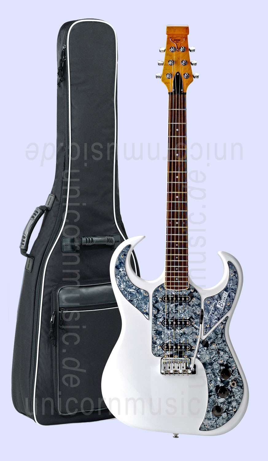 to article description / price Electric Guitar BURNS BISON 64 - shadows white