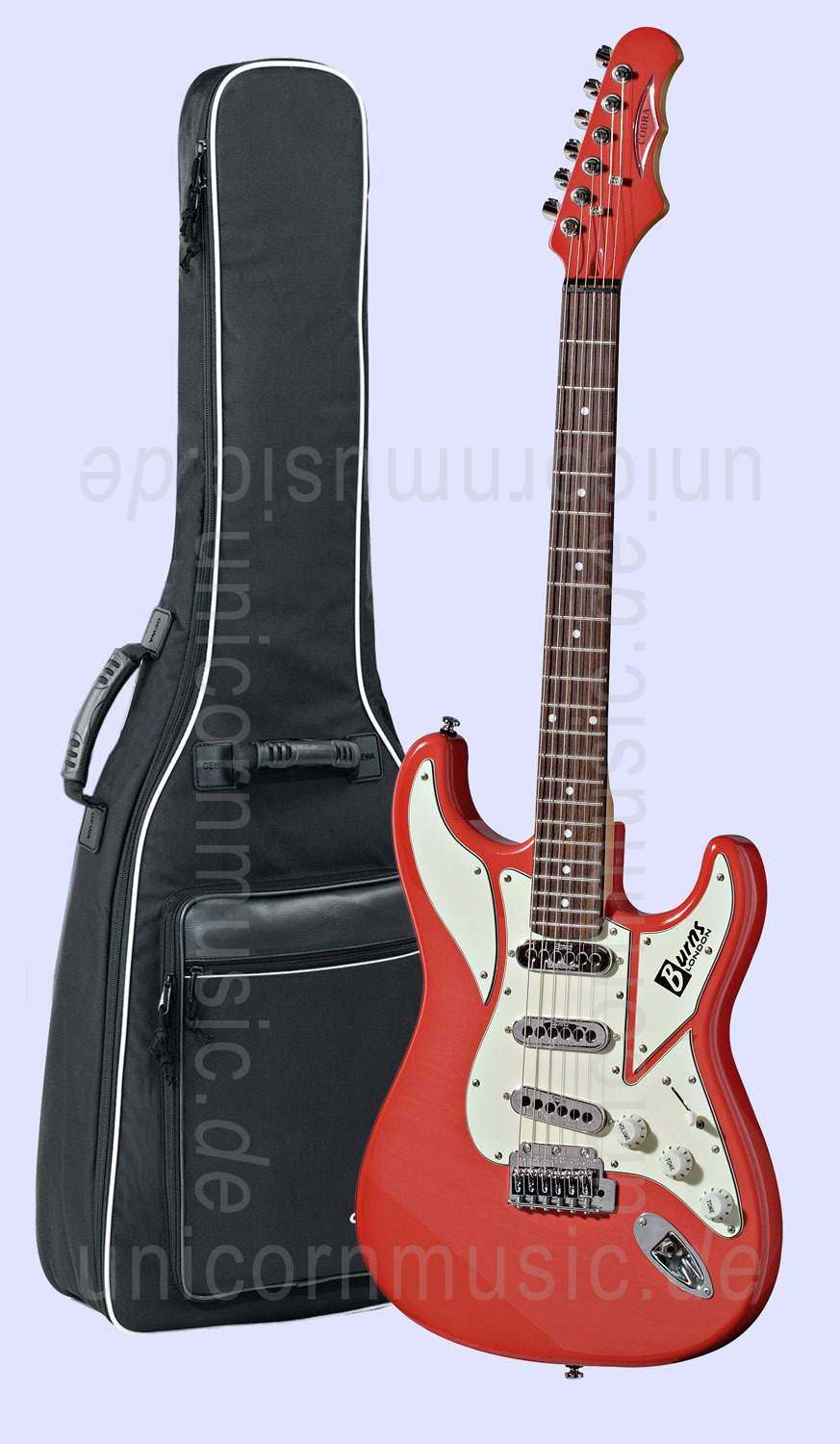 to article description / price Electric Guitar BURNS COBRA - guards red or other colours