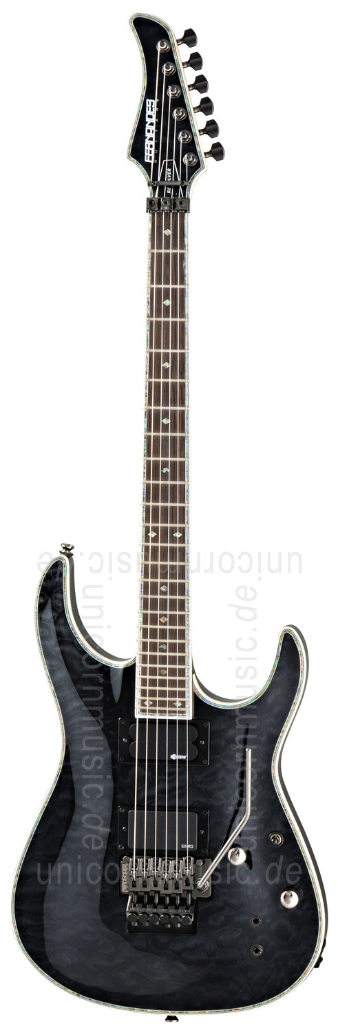 to article description / price Electric Guitar FERNANDES REVOLVER ELITE - See Thru Black - Floyd Rose - Sustainer + Gigbag