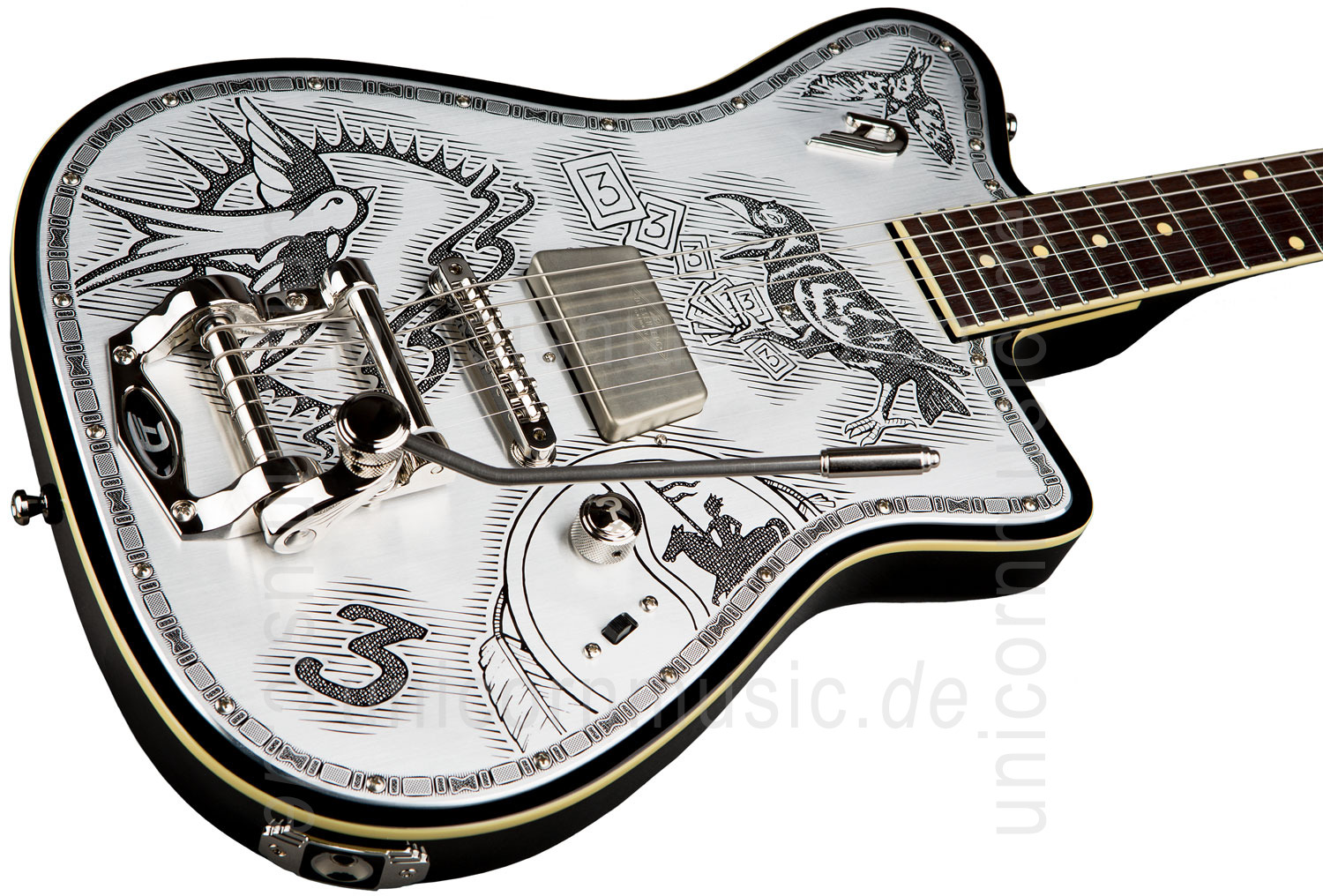 to article description / price Electric Guitar DUESENBERG JOHNNY DEPP Alliance Series - Black - Tremolo + custom line case