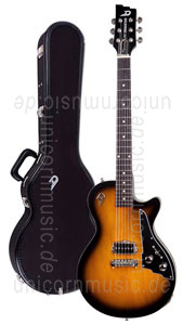 Large view Electric Guitar DUESENBERG DRAGSTER - 2Tone Sunburst - Single Cutaway + Custom Line Case