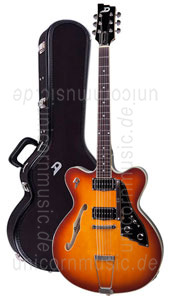 Large view Electric Guitar DUESENBERG FULLERTON HOLLOW Series - Vintage Burst + Custom Line Case