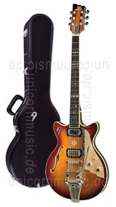 Large view Electric Guitar DUESENBERG ALLIANCE SERIES JOE WALSH - Gold Burst + Custom Line Case