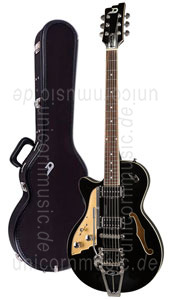 Large view Electric Guitar DUESENBERG STARPLAYER TV - BLACK - left hand + Custom Line Case
