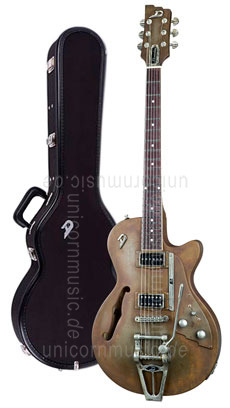 Large view Electric Guitar DUESENBERG STARPLAYER TV Custom Shop - Rusty Steel + Custom Line Case