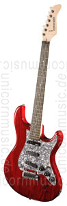 Large view Electric Guitar FERNANDES RETROROCKET ELITE 2007 - See Thru Red - Sustainer + Case