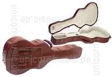 Large view Deluxe Leather-Bound Hardshell Case With Wool Interior For Classical Guitar