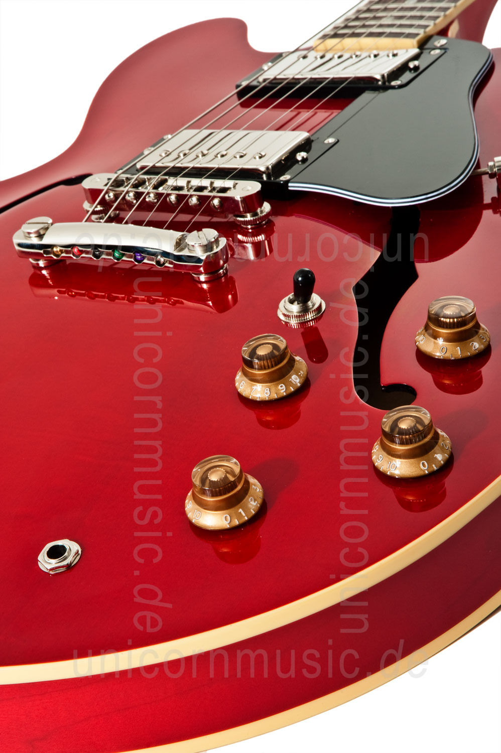to article description / price Semi-Resonance Archtop Jazz Guitar BURNY RSA-75-CR Cherry Red + hardcase