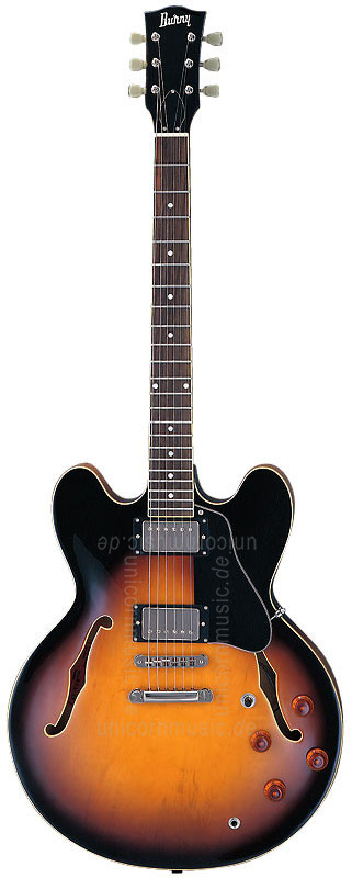to article description / price Semi-Resonance Archtop Jazz Guitar BURNY RSA-75-BS Brown Burst + hardcase