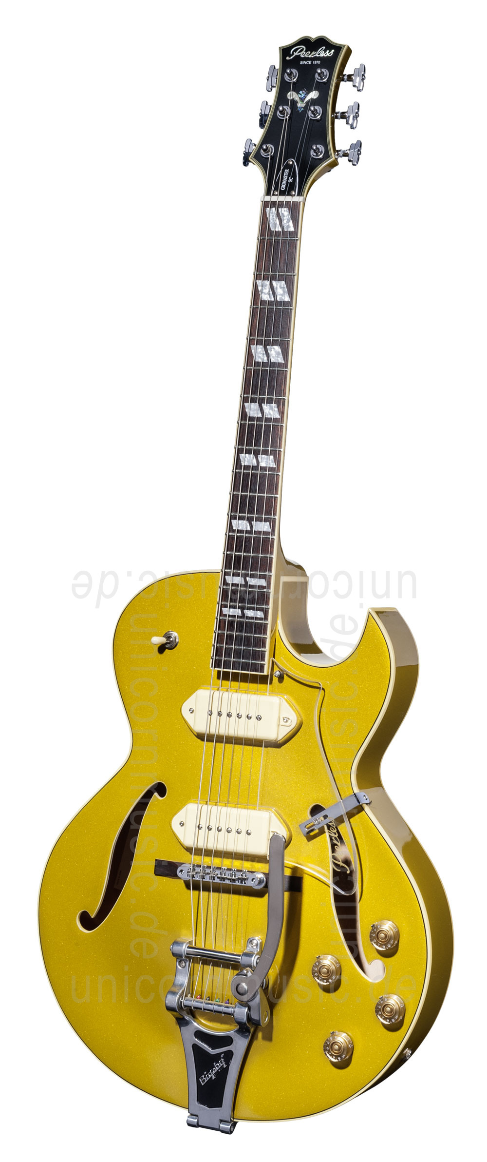 to article description / price Full-Resonance Archtop Jazz Guitar - PEERLESS PEERLESS GIGMASTER SC GOLD + hardcase 