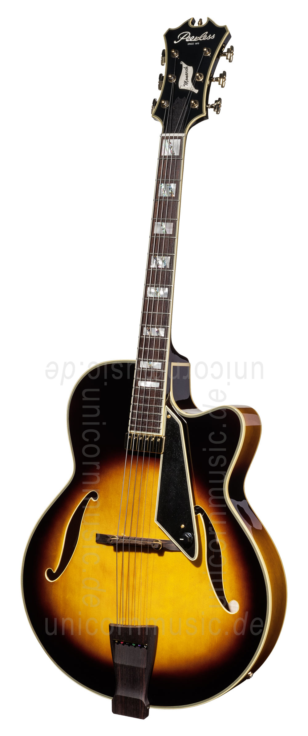 to article description / price Full-Resonance Archtop Jazz Guitar - PEERLESS MONARCH + hardcase - all solid