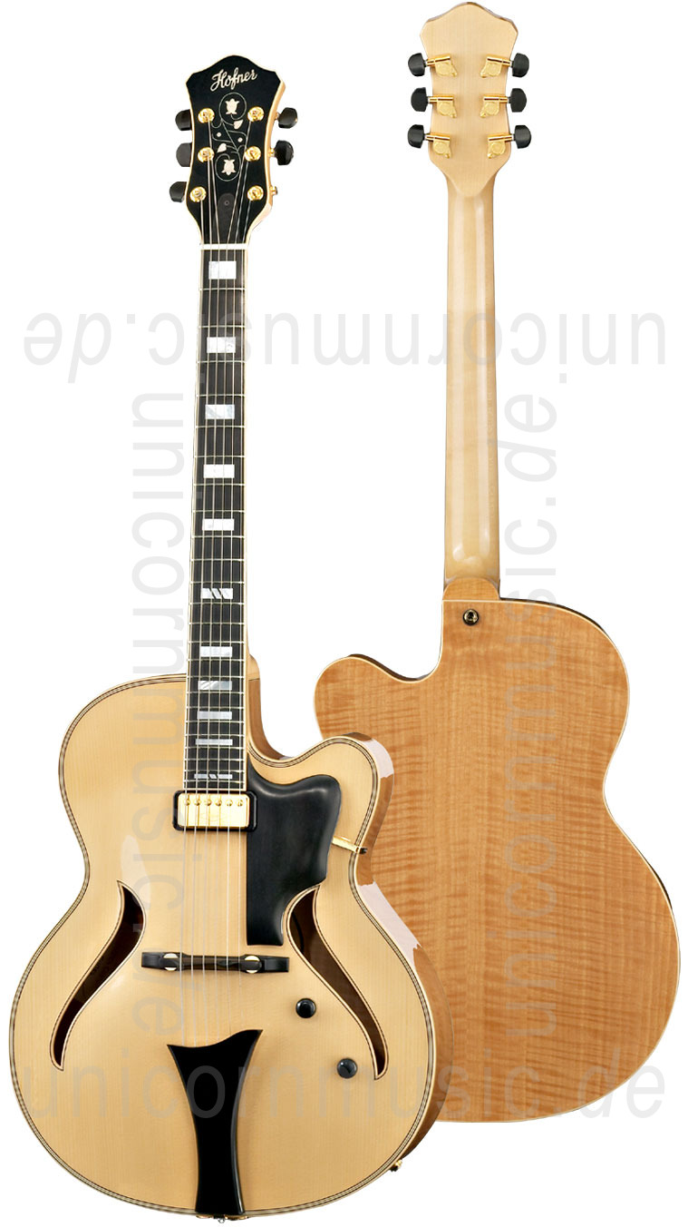 to article description / price Full-Resonance Archtop Jazz Guitar HOFNER JAZZICA CUSTOM HJC-N-0 + hardcase -solid spruce top