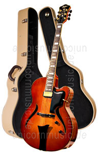 Large view Full-Resonance Archtop Jazz Guitar HOFNER JAZZICA CUSTOM HJC-V-0 + hardcase - Schellack (French polish)