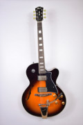 Semi-Resonance Archtop Jazz Guitar Cort Yorktown Bigsby Tobacco Burst