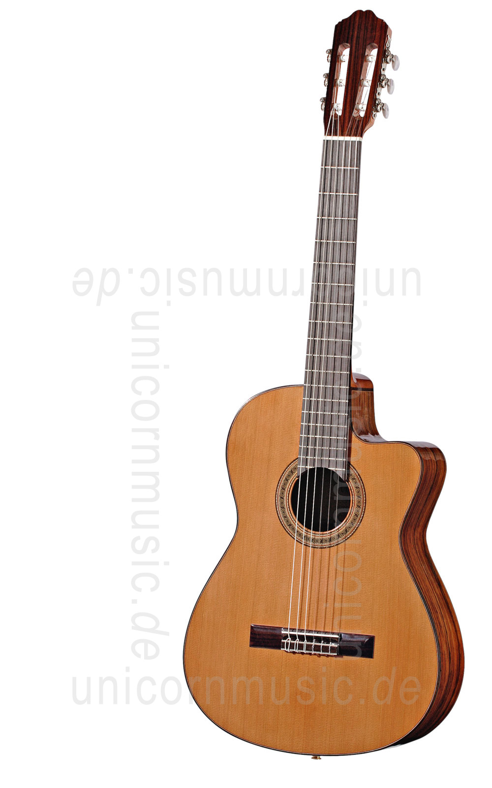 to article description / price Spanish Classical Guitar VALDEZ MODEL 3E/CE - Electro - Cutaway - solid top + sides