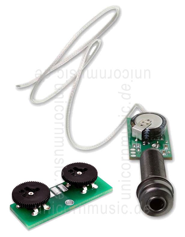 to article description / price Pickup System Mi-Si ACOUSTIC TRIO + Volume + Tone (L.R Baggs element active + power charger) -  including installation