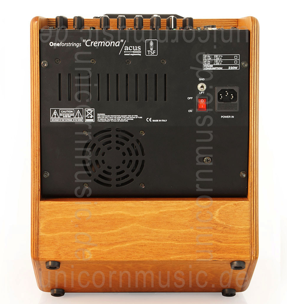 to article description / price Acoustic Amplifier - ACUS ONE CREMONA - Wood - 4x channel (3x instrumental / independently controllable)