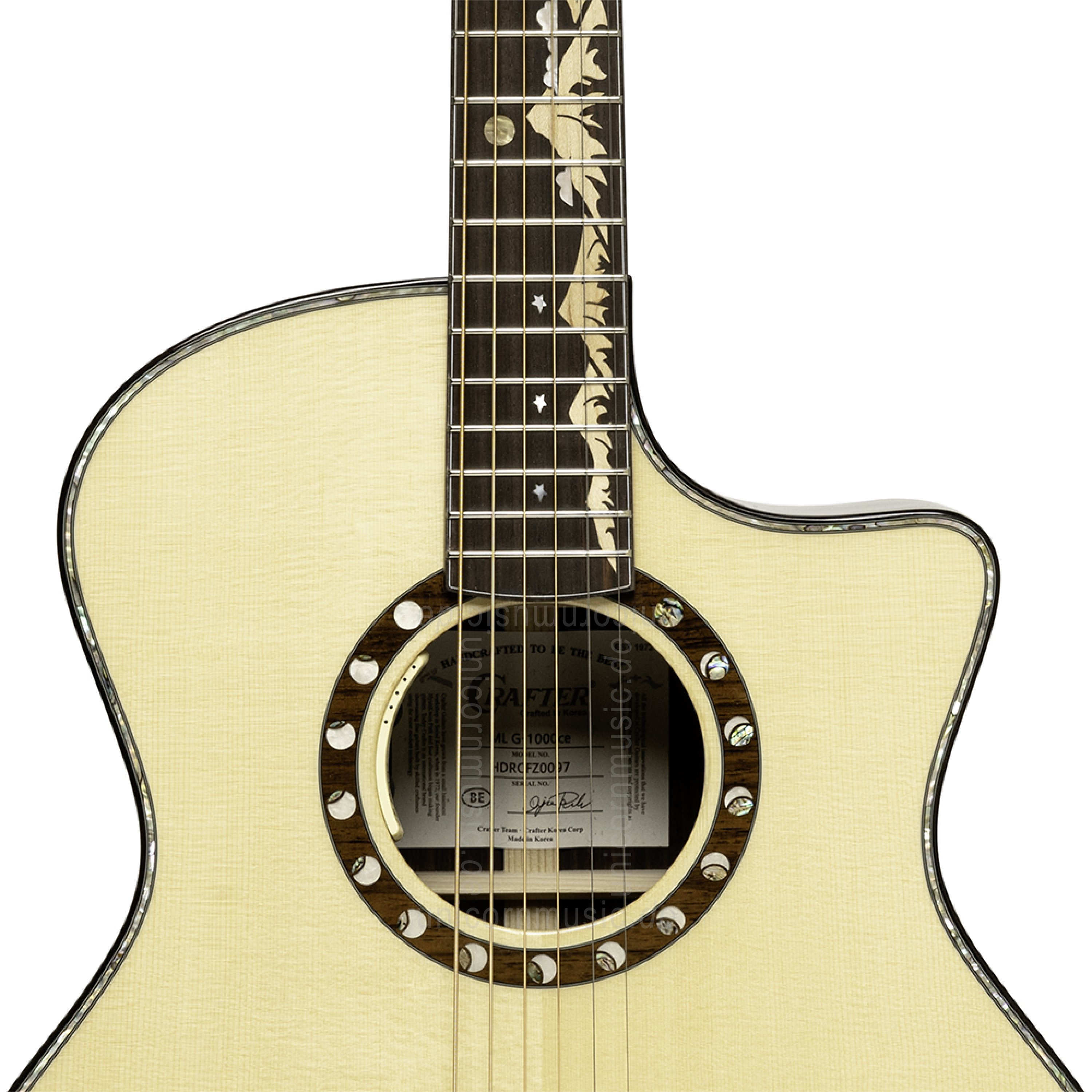 to article description / price Acoustic Guitar - CRAFTER G-1000ce - Moon Landscape - Grand Auditorium - solid spruce top