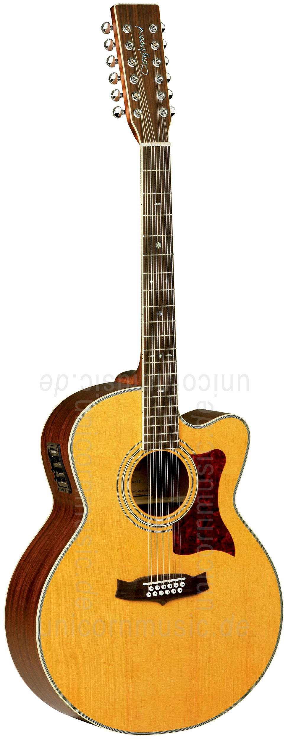 to article description / price Acoustic Guitar TANGLEWOOD TW55/12 NS E - Sundance Series - Fishman Presys Plus EQ - Jumbo - Cutaway - solid top + back