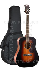 Large view Acoustic Guitar CORT EARTH 300VF SB - Fishman Sonitone EQ - Dreadnought - solid Adirondack spruce top + solid back