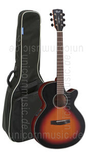 Large view Acoustic Guitar CORT SFX E 3TSS - Super Folk - Pickup - Cutaway - solid spruce top