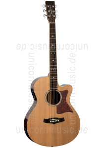 Large view Acoustic Guitar TANGLEWOOD TW45R E - Sundance Reserve Series -  LR Baggs Stage Pro Element  - Super Folk - Cutaway - solid top + back - hardcase